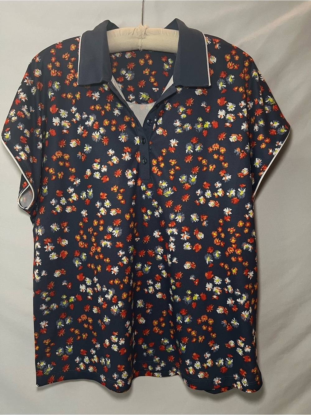 Women’s Callaway Cap Sleeve Floral Shirt Size Large